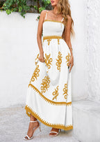 PRETTYGARDEN Summer Dress for Women Floral Sundress Spaghetti Strap Flowy Beach Vacation Boho Maxi Dresses