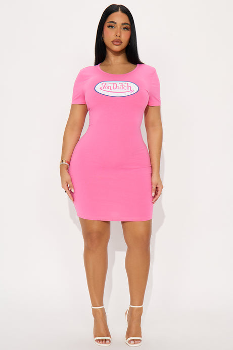 Von Dutch Logo T Shirt Mini Dress