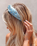 Flagstaff Chambray Star Headband