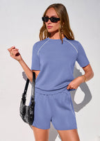 PRETTYGARDEN Sweatsuits Women 2 Piece Outfit Summer Lounge Shorts Sets Matching Spring Travel Beach Vacation Clothes