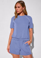PRETTYGARDEN Sweatsuits Women 2 Piece Outfit Summer Lounge Shorts Sets Matching Spring Travel Beach Vacation Clothes