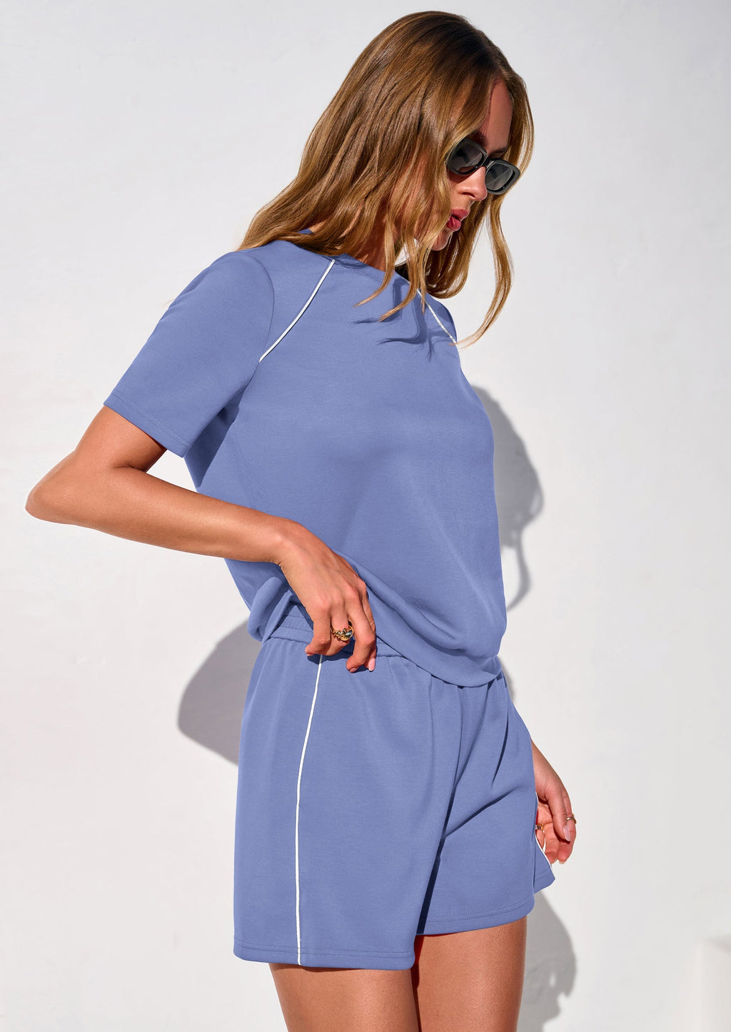 PRETTYGARDEN Sweatsuits Women 2 Piece Outfit Summer Lounge Shorts Sets Matching Spring Travel Beach Vacation Clothes