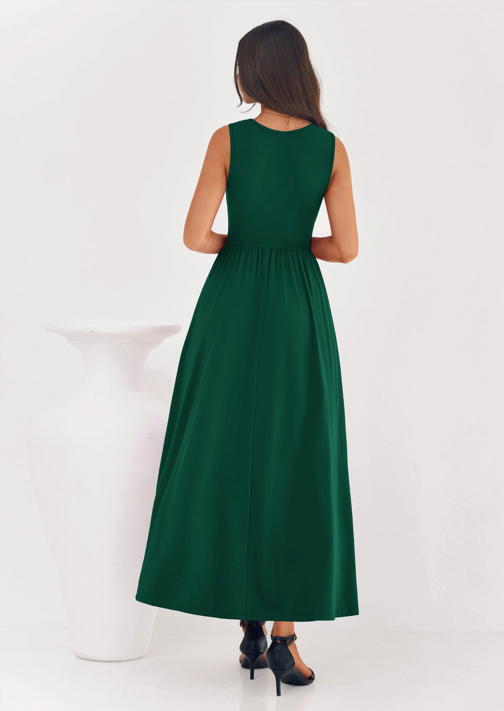PRETTYGARDEN Summer Maxi Dresses for Women Sleeveless A Line Flowy Long Casual Sundress Wedding Guest Fashion Clothing