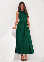 PRETTYGARDEN Summer Maxi Dresses for Women Sleeveless A Line Flowy Long Casual Sundress Wedding Guest Fashion Clothing