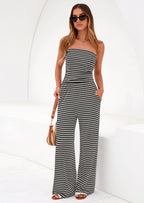 PRETTYGARDEN Summer Sets Women 2 Piece Outfits Matching Striped Loungewear Spring Airport Travel Beach Vacation Clothes