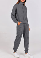 PRETTYGARDEN Women's Fall 2 Piece Lounge Sets Zip Up Sweatshirt Jogger Pants Sweat Track Suits Travel Outfit Winter Clothing