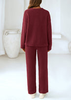PRETTYGARDEN Lounge Sets for Women Two Piece Sweaters Pajama Set Fall Fashion Loungewear Outfits Matching Winter Clothes