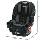 Graco 4Ever DLX 4-in-1 Car Seat, Charlie| Infant to Toddler Car Seat, with 10 Years of Use | Rear-Facing, Forward-Facing and Booster Modes | Safe, Comfortable and Convenient