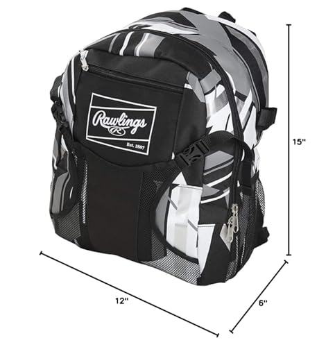 Rawlings | REMIX Backpack Equipment Bag | T-Ball & Youth Baseball/Softball-| USA,(Pack of 6)