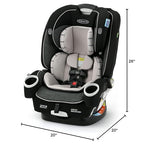 Graco 4Ever DLX 4-in-1 Car Seat, Charlie| Infant to Toddler Car Seat, with 10 Years of Use | Rear-Facing, Forward-Facing and Booster Modes | Safe, Comfortable and Convenient