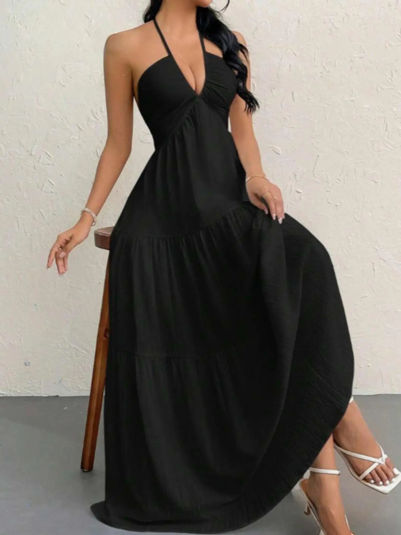 Women's Plain Dress, Summer Clothes Women, Casual Basic Loose Fit Sleeveless Dress for Beach Holiday Vacation, Ladies Summer Clothes, Women's Clothing, Womenswear, Dresses for Party, Minimalist A Line Dress