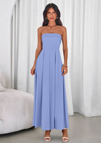 PRETTYGARDEN Cocktail Dresses for Women Summer Formal Elegant Tube Top Strapless Spring Wedding Guest Party Midi Dress
