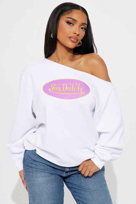 Von Dutch Off Shoulder Sweatshirt