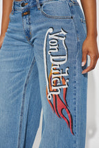 Von Dutch Flame Wide Leg Jeans