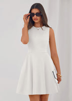 PRETTYGARDEN A Line Dresses for Women Elegant Classy Sleeveless Summer Short Tank Cocktail Party Spring Mini Dress