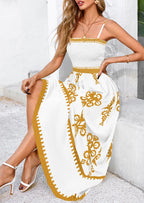 PRETTYGARDEN Summer Dress for Women Floral Sundress Spaghetti Strap Flowy Beach Vacation Boho Maxi Dresses