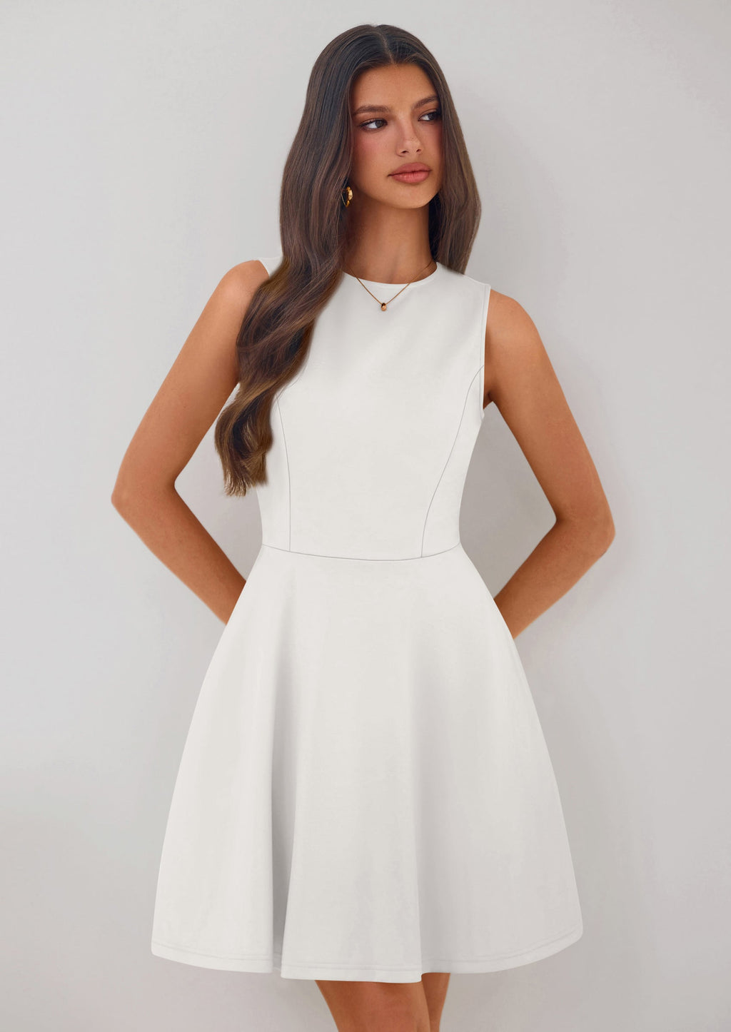 PRETTYGARDEN A Line Dresses for Women Elegant Classy Sleeveless Summer Short Tank Cocktail Party Spring Mini Dress