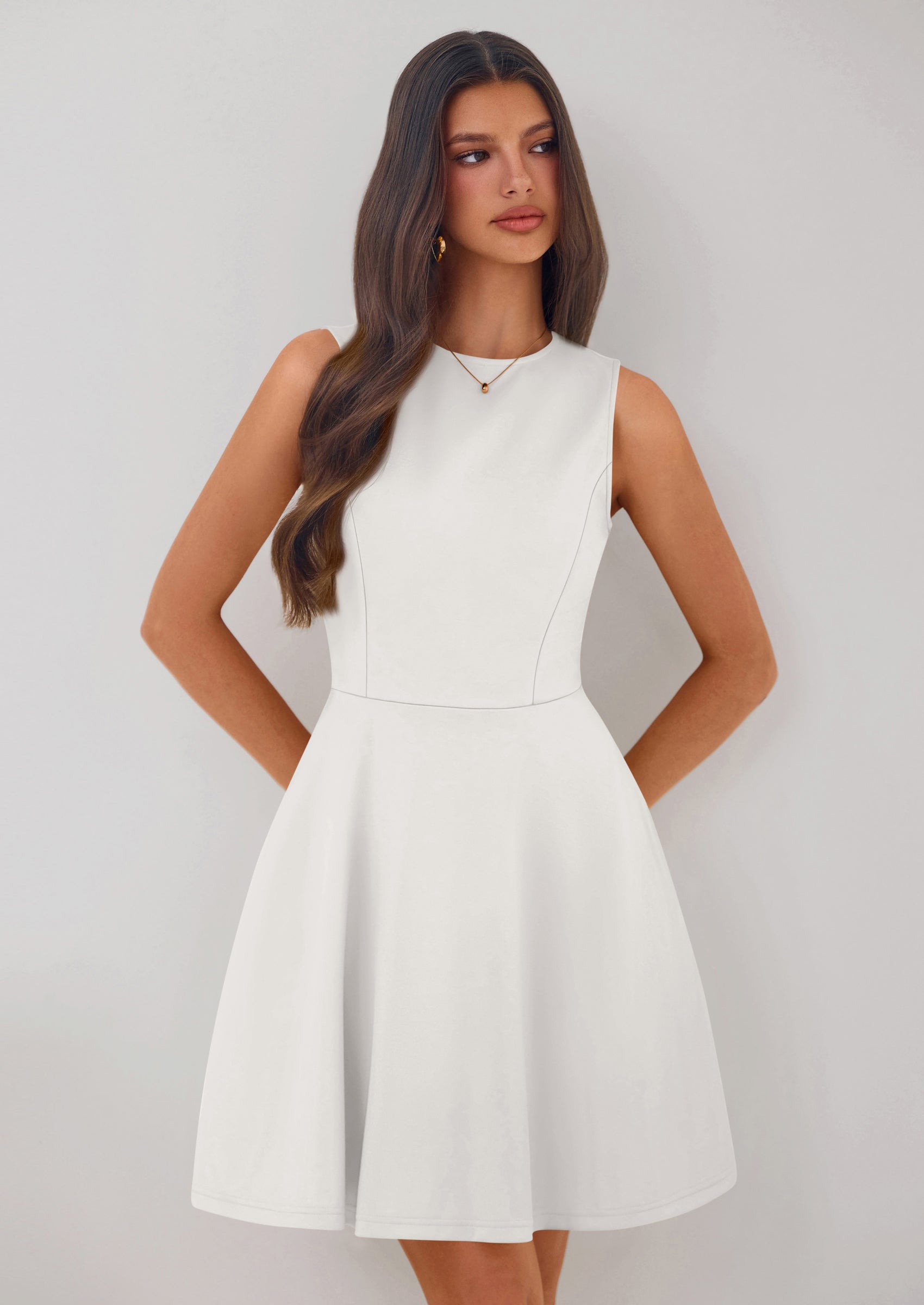 PRETTYGARDEN A Line Dresses for Women Elegant Classy Sleeveless Summer Short Tank Cocktail Party Spring Mini Dress