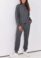 PRETTYGARDEN Women's Fall 2 Piece Lounge Sets Zip Up Sweatshirt Jogger Pants Sweat Track Suits Travel Outfit Winter Clothing