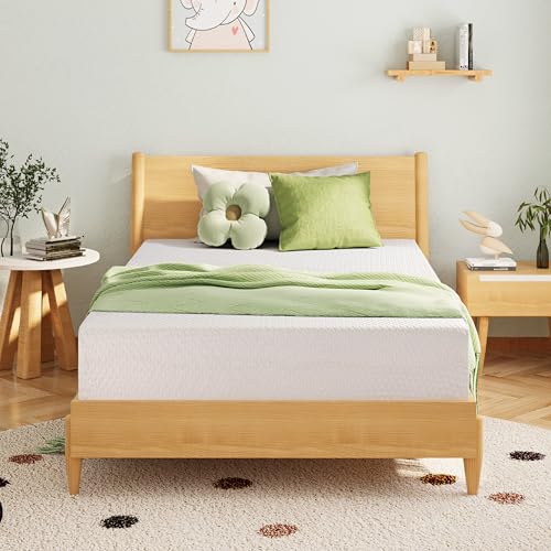 EGOHOME 14 Inch King Mattress, Memory Foam Mattress in a Box with Cooling Green Tea Gel, Relieve Pressure with Medium Support, CertiPUR-US Certified, 80''L x 76''W, White