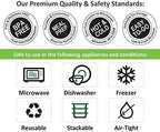 Freshware Food Storage Containers [36 Set] 16 oz Plastic Deli Containers with Lids,Slime,Soup,Meal Prep-Containers | BPA Free | Stackable-| Leakproof-| Microwave/Dishwasher/Freezer Safe,(Pack of 10)