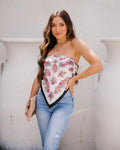 Blossom Satin Versatile Scarf - Ivory