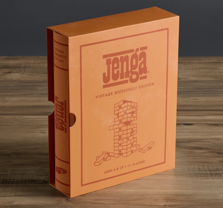 Board Game: Jenga Vintage Bookshelf Edition