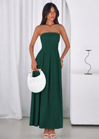 PRETTYGARDEN Cocktail Dresses for Women Summer Formal Elegant Tube Top Strapless Spring Wedding Guest Party Midi Dress