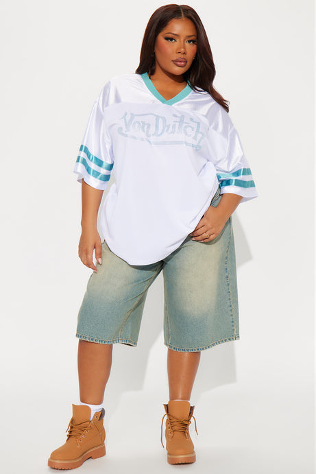 Von Dutch Rhinestone Jersey Tee