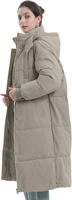 Long Puffer Jacket for Women,2024 Thickened Winter Coat Hooded with Deep Pockets, Ladies Warm Winter Jacket