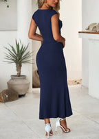 PRETTYGARDEN Summer 2 Piece Sets for Women Going Out Casual Cap Sleeve Crop Tops Ruched Maxi Long Skirts Spring Outfits