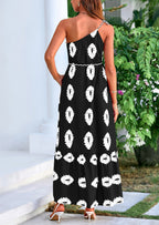 PRETTYGARDEN Women's Summer Maxi Dresses One Shoulder Printed Flowy Boho Beach Vacation Long Sundress