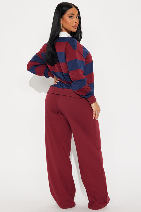 Sporty Day Wide Leg Pant Set