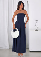 PRETTYGARDEN Cocktail Dresses for Women Summer Formal Elegant Tube Top Strapless Spring Wedding Guest Party Midi Dress