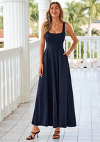 PRETTYGARDEN Cocktail Dresses for Women Formal Summer Sleeveless A Line Long Flowy Spring Wedding Guest Party Midi Dress