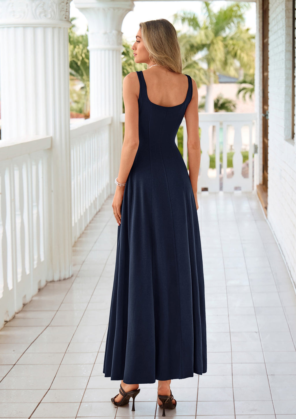 PRETTYGARDEN Cocktail Dresses for Women Formal Summer Sleeveless A Line Long Flowy Spring Wedding Guest Party Midi Dress