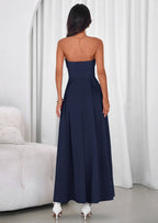 PRETTYGARDEN Cocktail Dresses for Women Summer Formal Elegant Tube Top Strapless Spring Wedding Guest Party Midi Dress