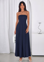 PRETTYGARDEN Cocktail Dresses for Women Summer Formal Elegant Tube Top Strapless Spring Wedding Guest Party Midi Dress