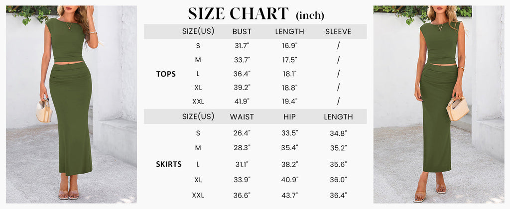 PRETTYGARDEN Summer 2 Piece Sets for Women Going Out Casual Cap Sleeve Crop Tops Ruched Maxi Long Skirts Spring Outfits
