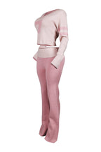 Elana Knit Graphic Top & Pants SET