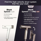 Shark SpeedStyle Pro Flex Professional Performance High-Velocity Hair Dryer System with Scalp Shield & IQ Speed Styling and Drying Suite, Lightweight, Ionic, No Heat Damage, HD543PL