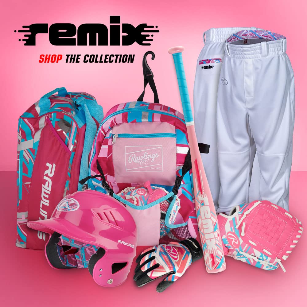 Rawlings | REMIX Backpack Equipment Bag | T-Ball & Youth Baseball/Softball-| USA,(Pack of 6)