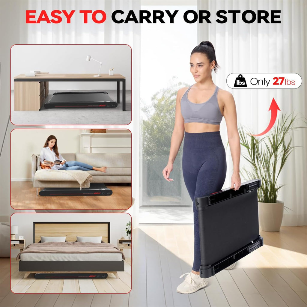 Sperax Walking Treadmill Pad with APP, 3 in 1 Under Desk Treadmill, 400W Low Noise Walking Vibration Pad with Remote Control,Portable Treadmills for Home Office