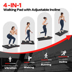 Sperax Walking Treadmill Pad with APP, 3 in 1 Under Desk Treadmill, 400W Low Noise Walking Vibration Pad with Remote Control,Portable Treadmills for Home Office