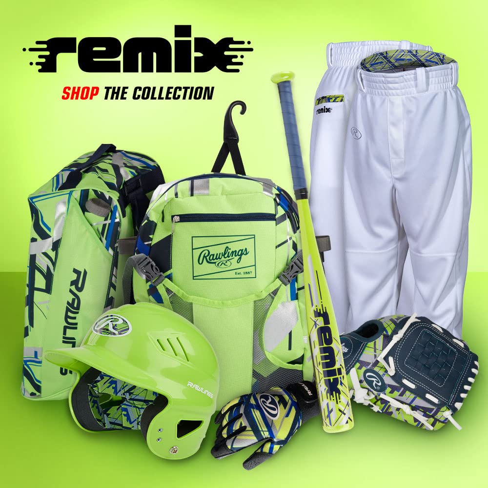 Rawlings | REMIX Backpack Equipment Bag | T-Ball & Youth Baseball/Softball-| USA,(Pack of 6)