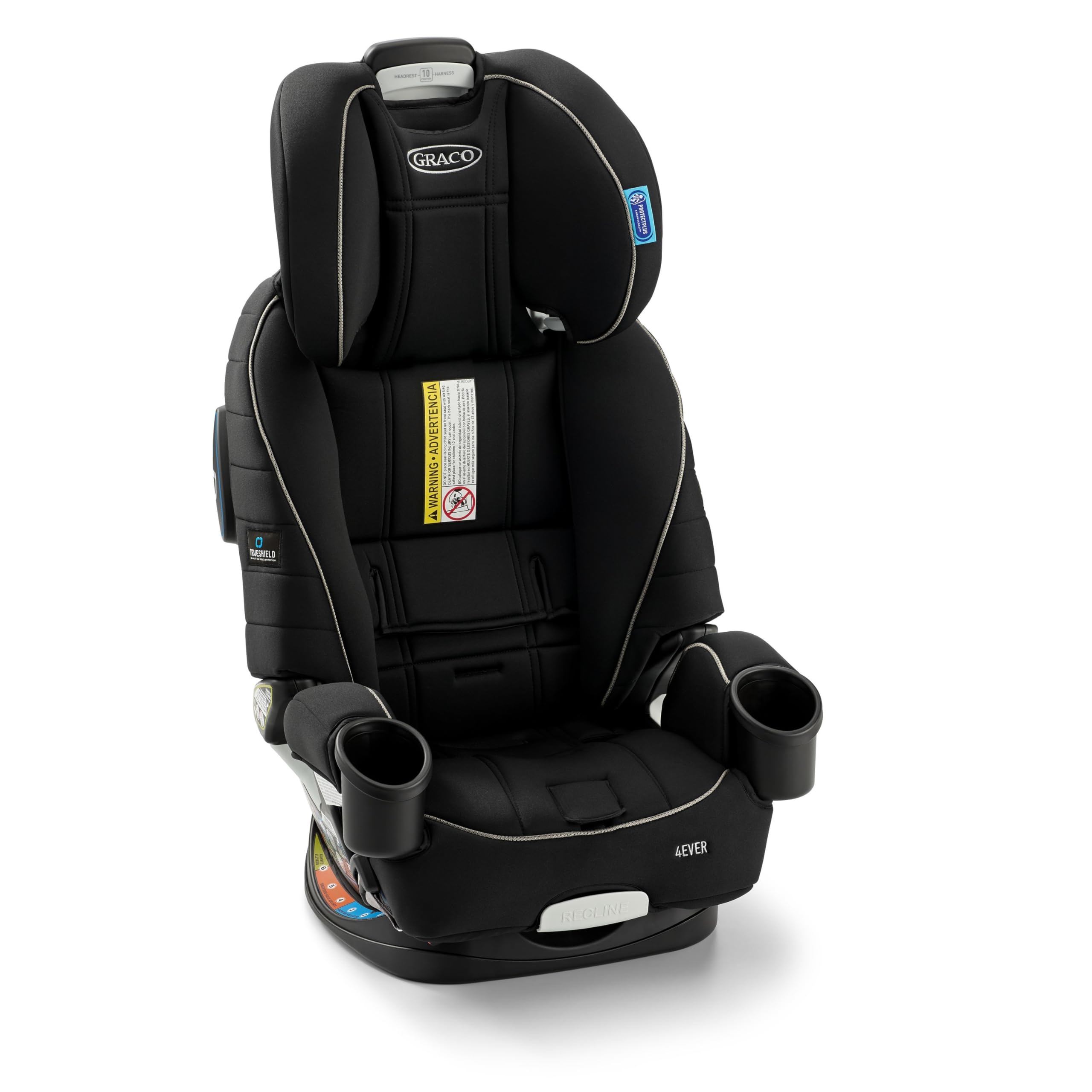 Graco 4Ever DLX 4-in-1 Car Seat, Charlie| Infant to Toddler Car Seat, with 10 Years of Use | Rear-Facing, Forward-Facing and Booster Modes | Safe, Comfortable and Convenient