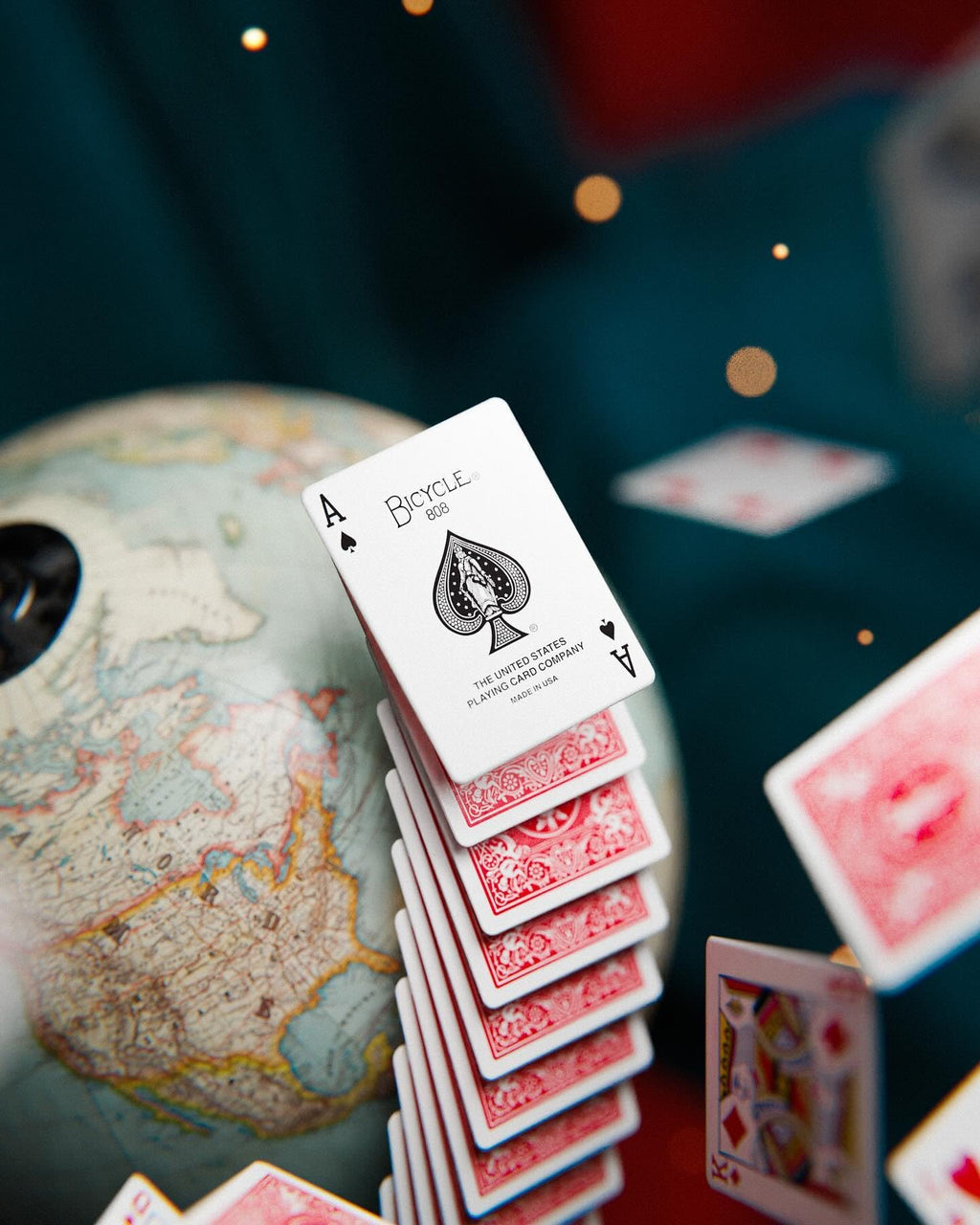 Bicycle 140th Anniversary Limited Edition Exclusive Playing Cards Set with 1 oz Pure Gold, 1 oz .999 Fine Silver, or Bronze Commemorative Collector Coin (Mystery Unboxing Coin)