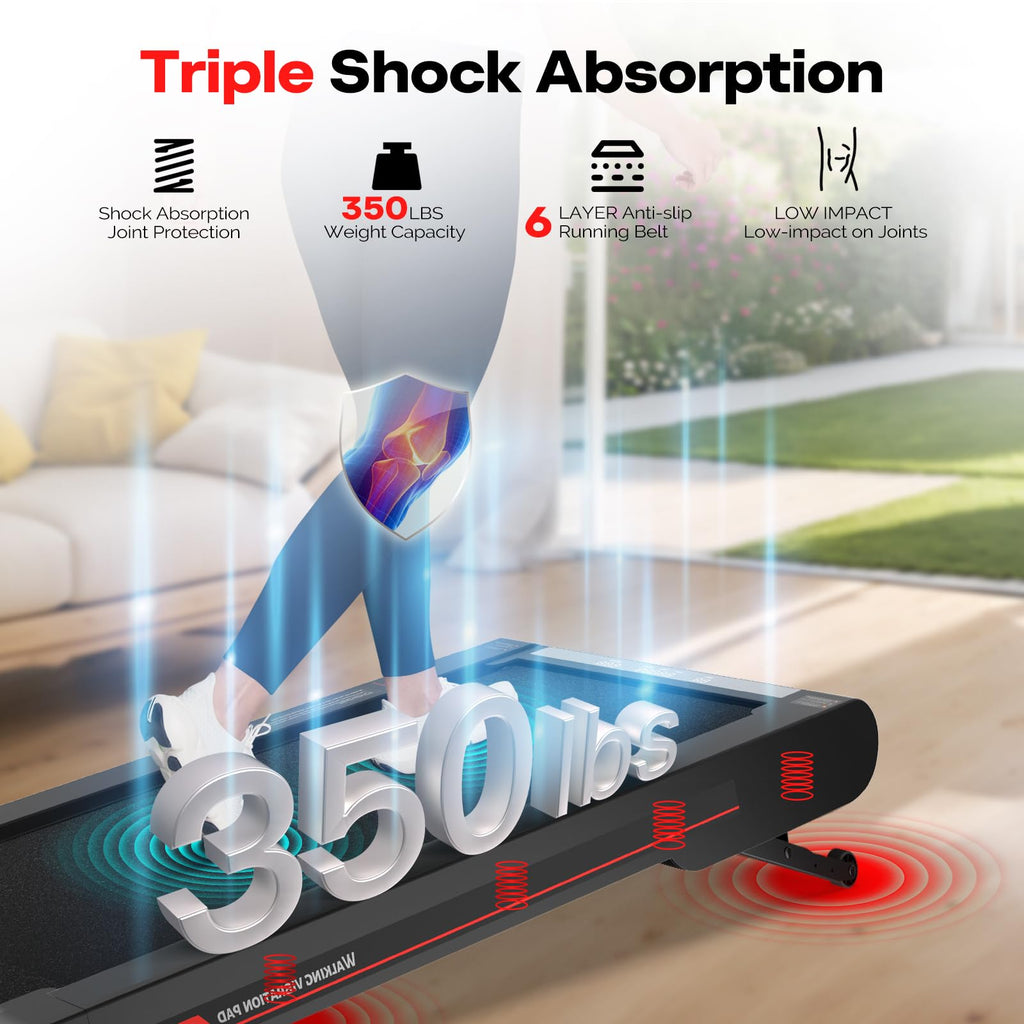 Sperax Walking Treadmill Pad with APP, 3 in 1 Under Desk Treadmill, 400W Low Noise Walking Vibration Pad with Remote Control,Portable Treadmills for Home Office