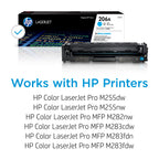 HP 206A Magenta Toner Cartridge | Works with Color LaserJet Pro M255,MFP M282,M283 Series | W2113A,(Pack of 2)
