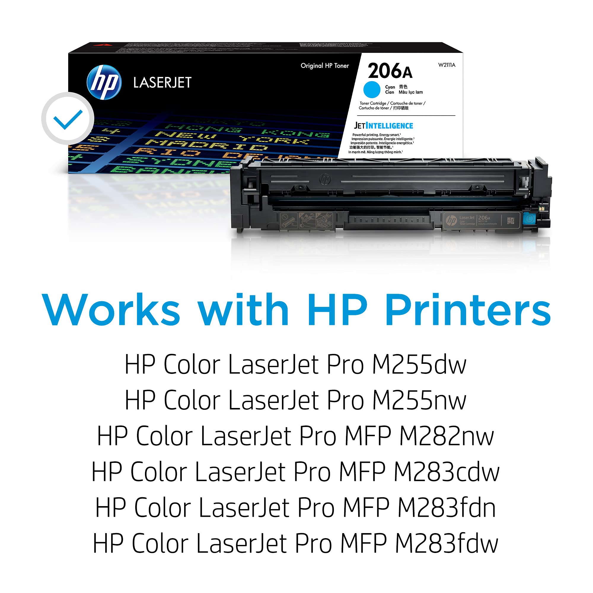 HP 206A Magenta Toner Cartridge | Works with Color LaserJet Pro M255,MFP M282,M283 Series | W2113A,(Pack of 2)